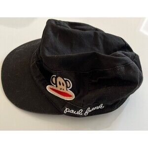 Paul Frank for Target Womens OS Black Twill Cadet Cap Pageboy Y2K D101